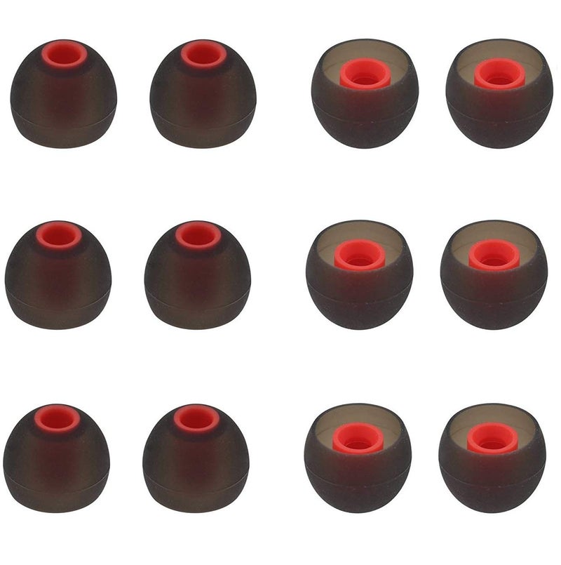 BLLQ 12PCS Replacement Ear Tips Earbuds Eartips Eargels Earpads Silicone Buds Compatible with Senso, Sony & Other Inner Hole 3.8mm in-Ear Headphones [L] - Image 3